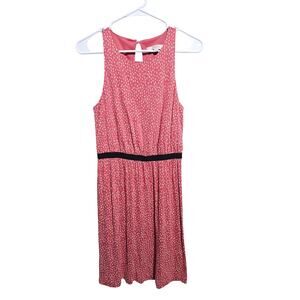 Ann Taylor Loft Dress Womens Size Small Sleeveless Pink Polka Dot (821)